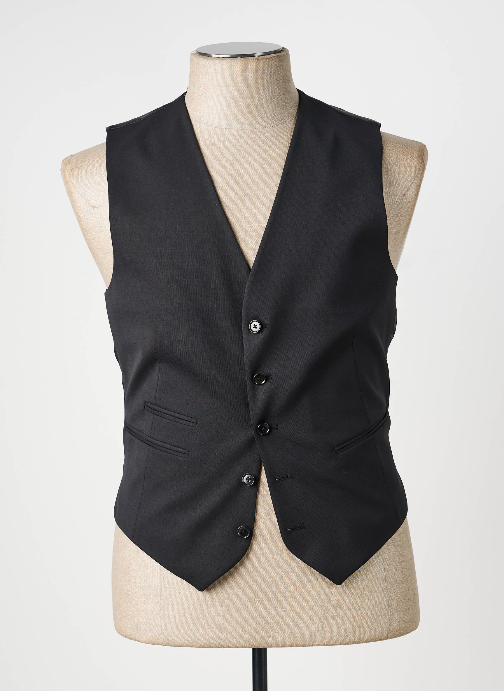 Gilet sans manche coupe cintrée noir SAINT HILAIRE homme