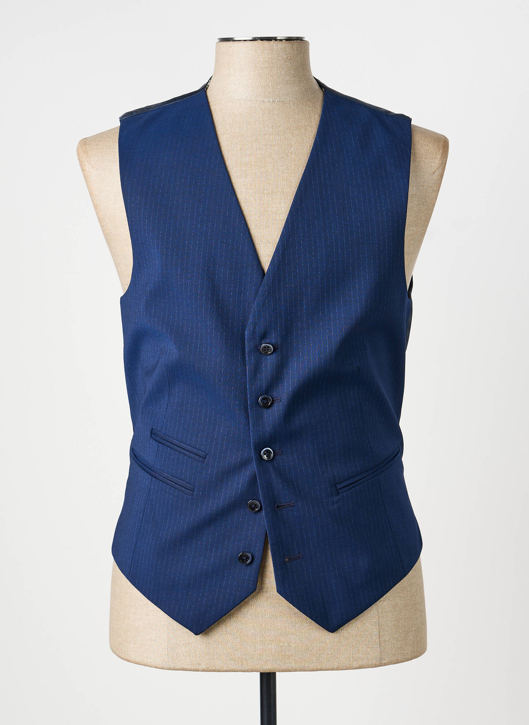 Gilet sans manche coupe cintrée bleu SAINT HILAIRE homme