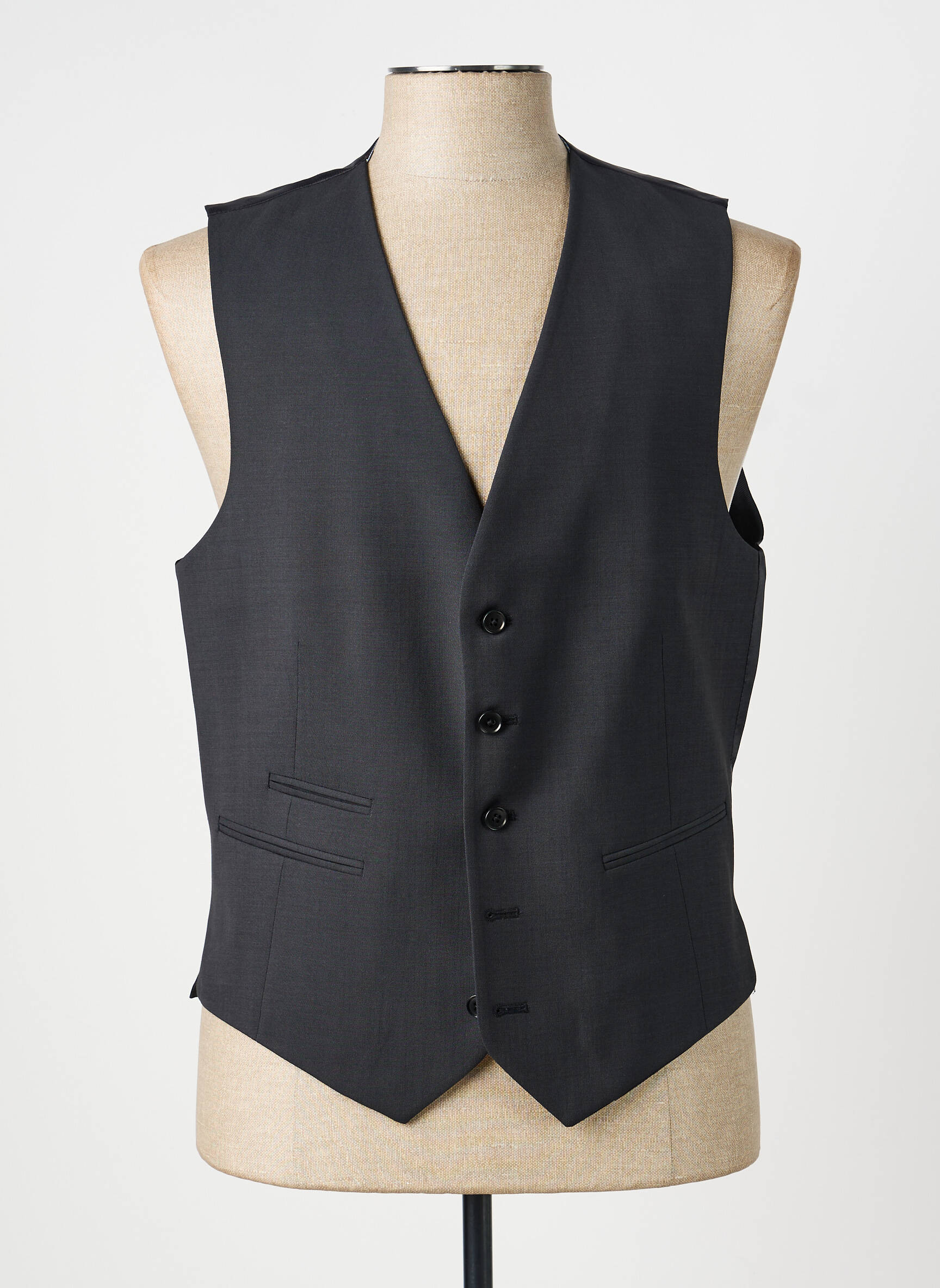 Gilet sans manche coupe cintrée noir SAINT HILAIRE homme