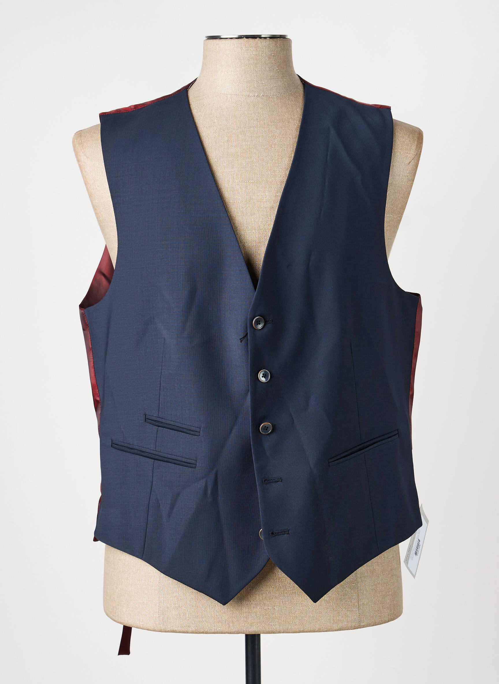 Gilet sans manche fermeture boutonnée sur le devant bleu SAINT HILAIRE homme