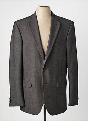 Blazer tissage chiné gris BRUNO SAINT HILAIRE homme