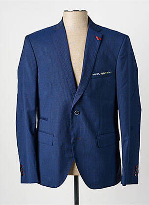 Blazer coupe cintrée bleu BRUNO SAINT HILAIRE homme
