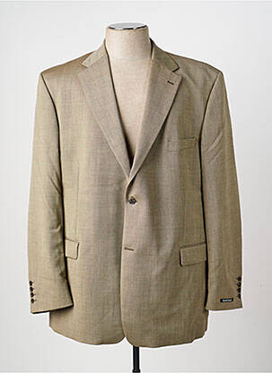 Blazer tissage chiné beige BRUNO SAINT HILAIRE homme
