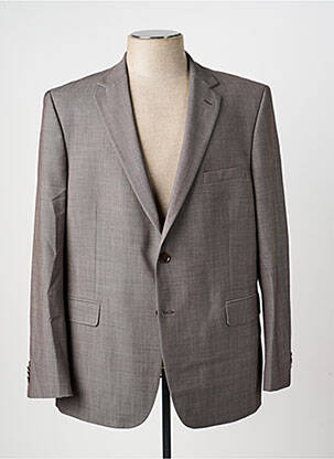 Blazer tissage chiné marron BRUNO SAINT HILAIRE homme