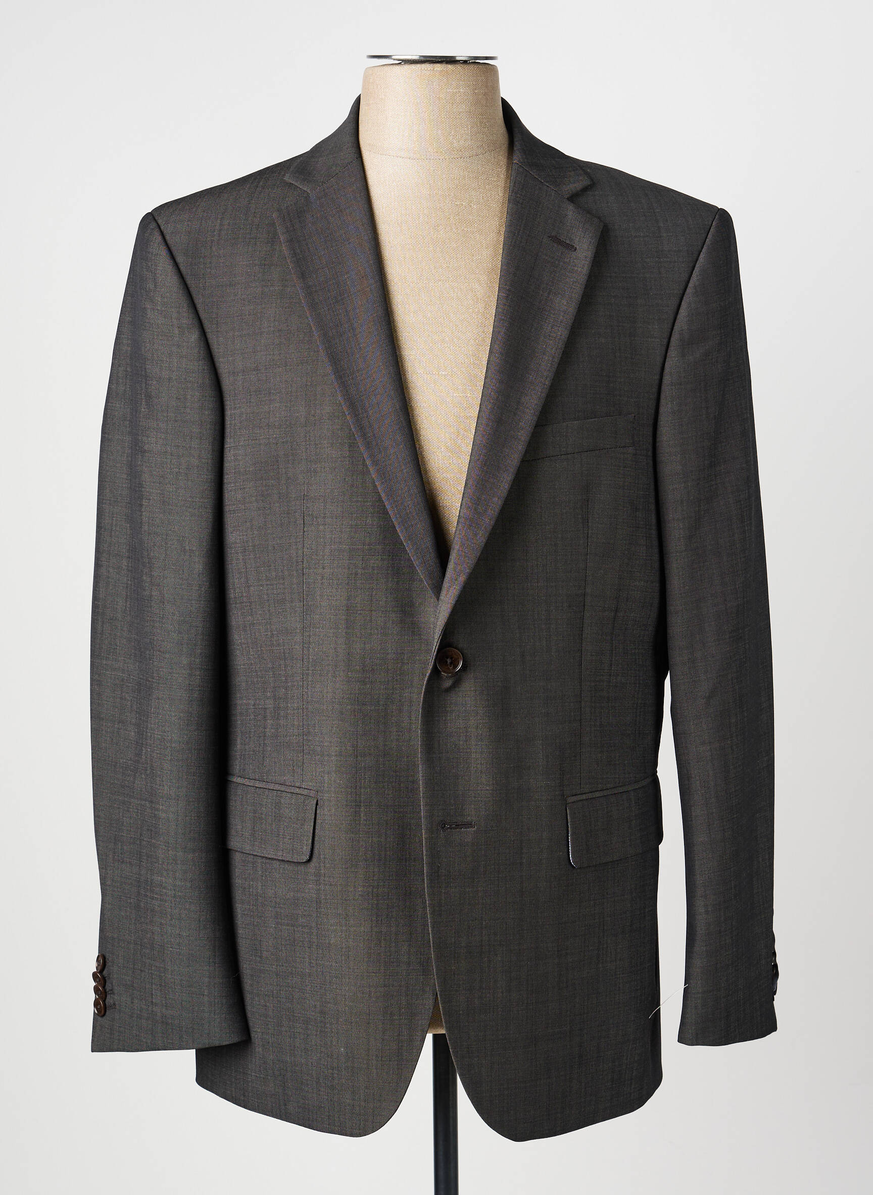 Blazer tissage chiné gris BRUNO SAINT HILAIRE homme