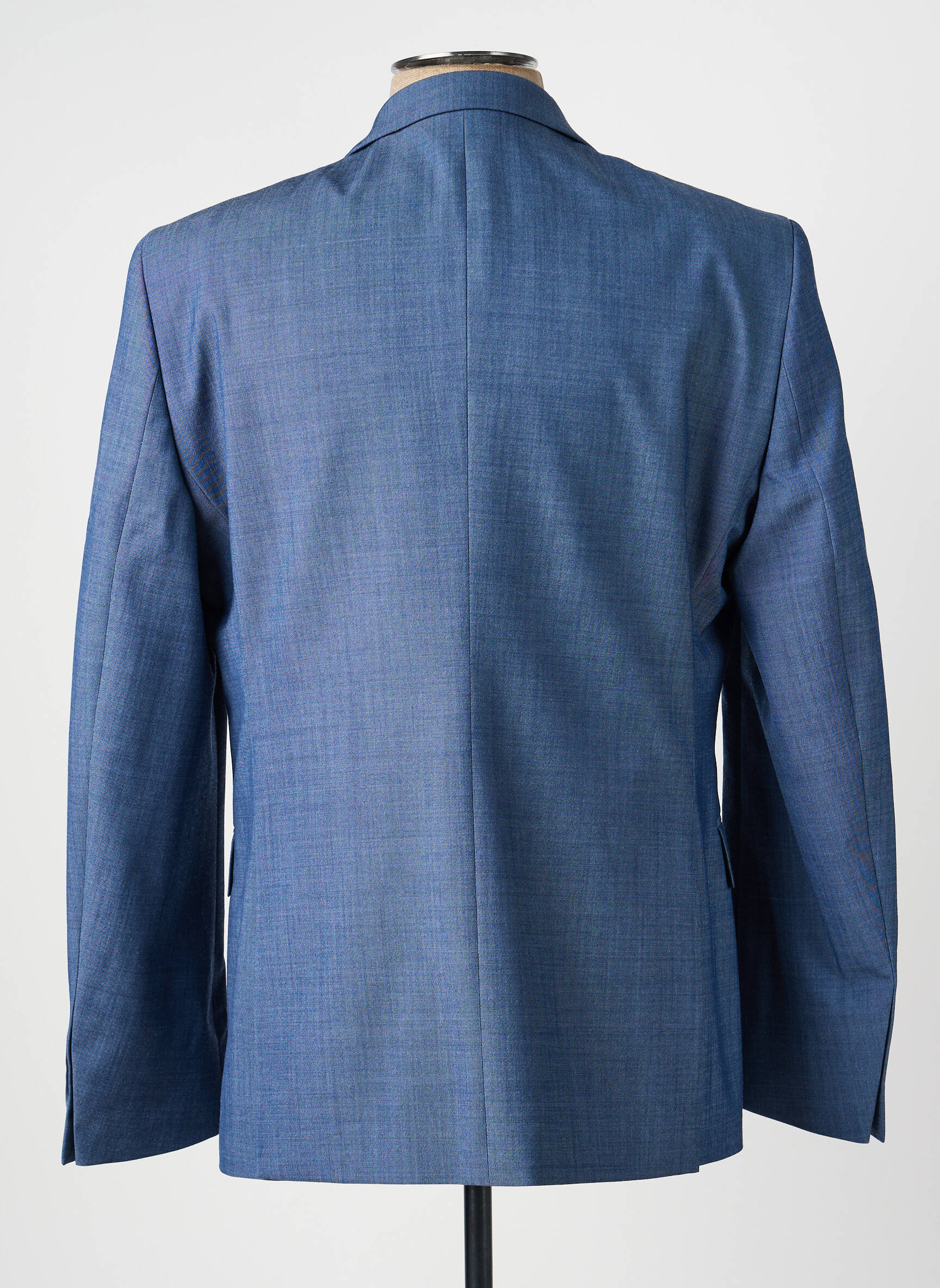 Blazer tissage chiné bleu BRUNO SAINT HILAIRE homme