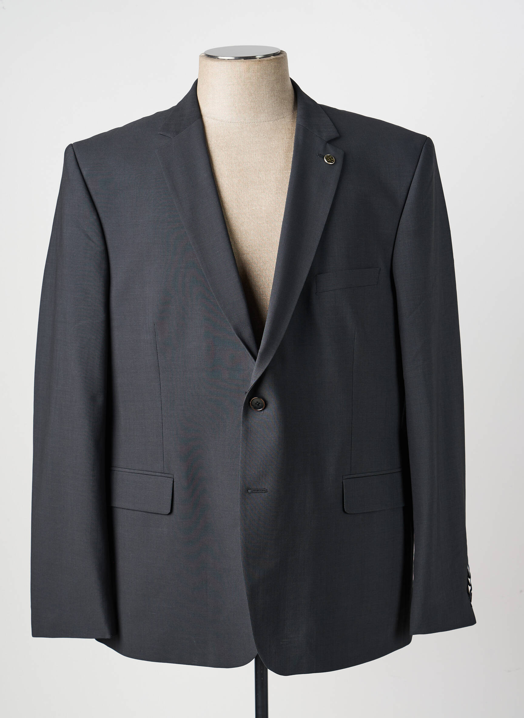 Blazer tissage chiné gris BRUNO SAINT HILAIRE homme