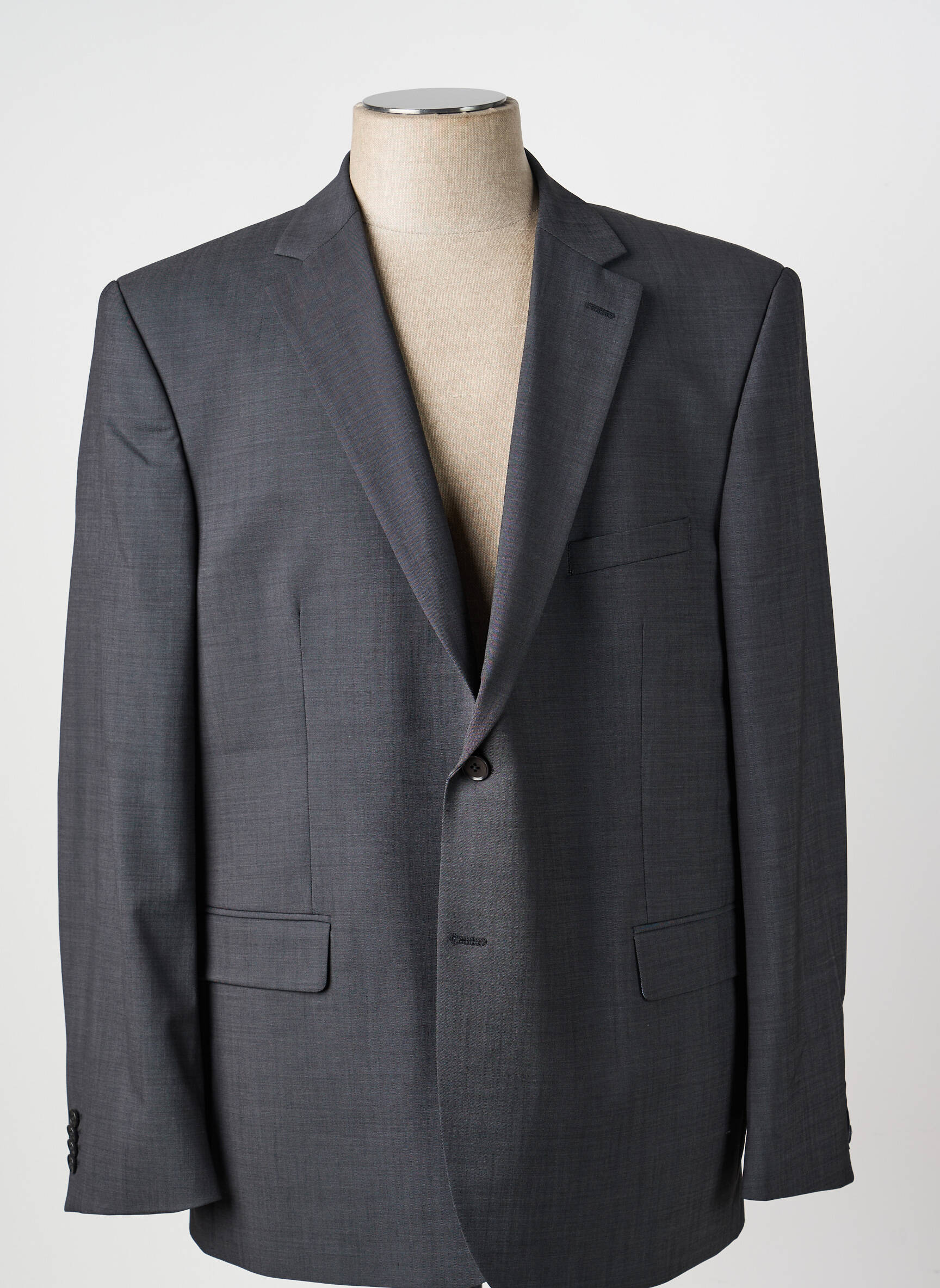 Blazer tissage chiné gris BRUNO SAINT HILAIRE homme
