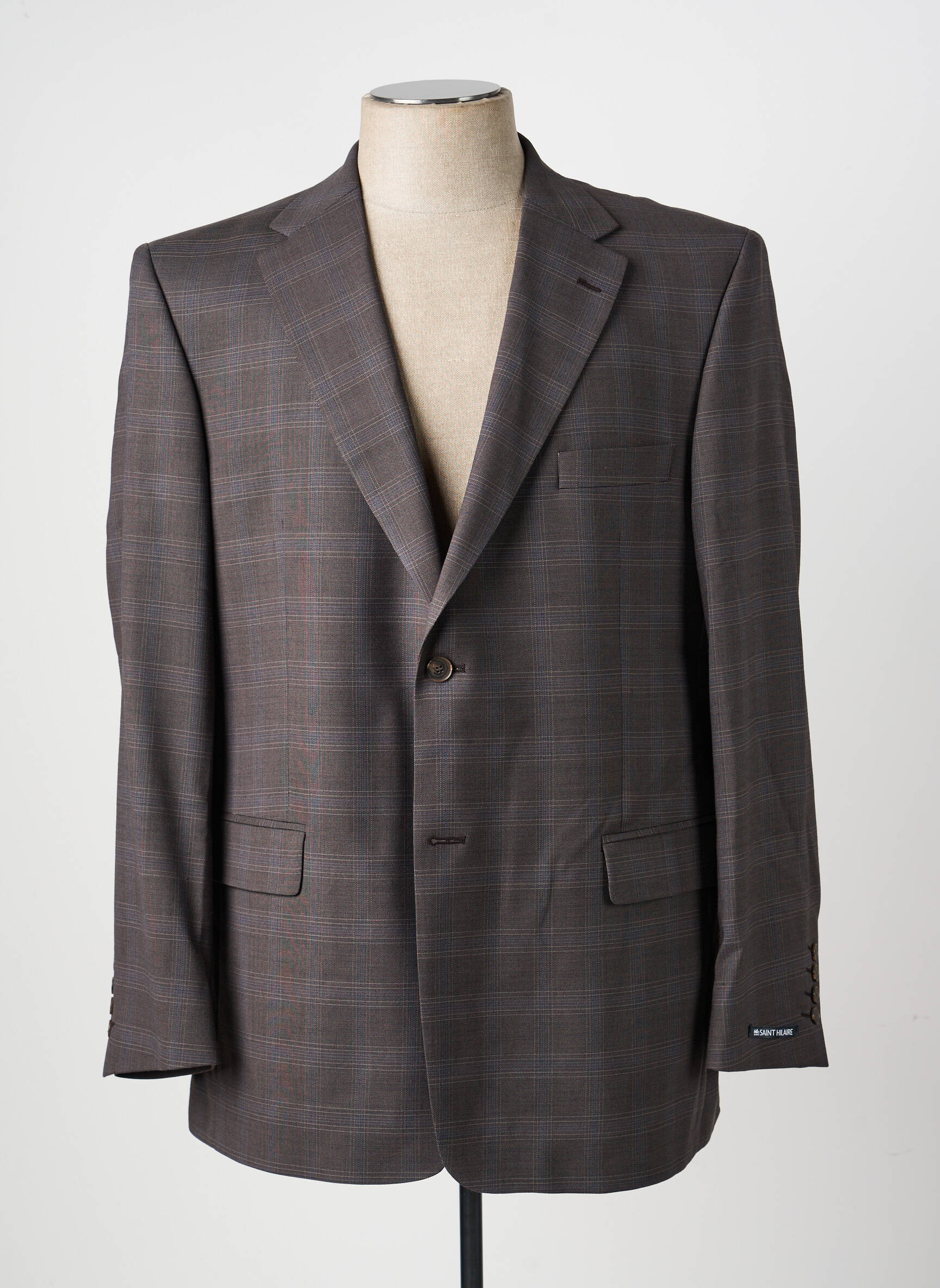 Blazer tissage chiné gris BRUNO SAINT HILAIRE homme