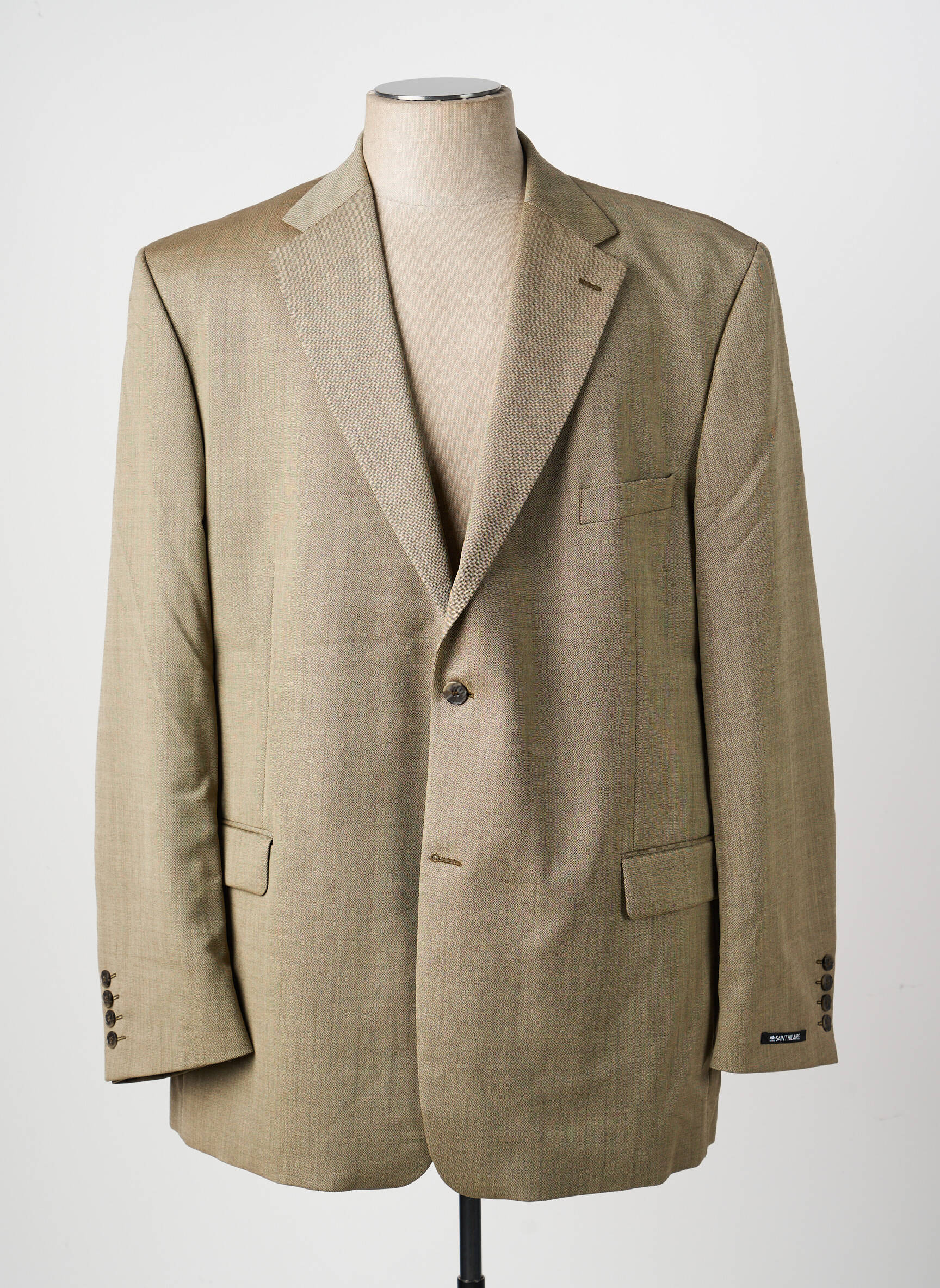 Blazer tissage chiné beige BRUNO SAINT HILAIRE homme