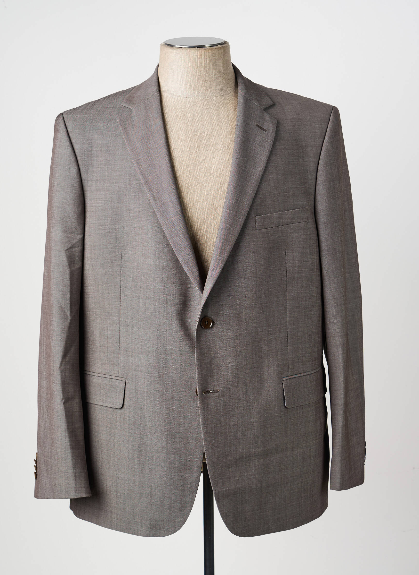 Blazer tissage chiné marron BRUNO SAINT HILAIRE homme