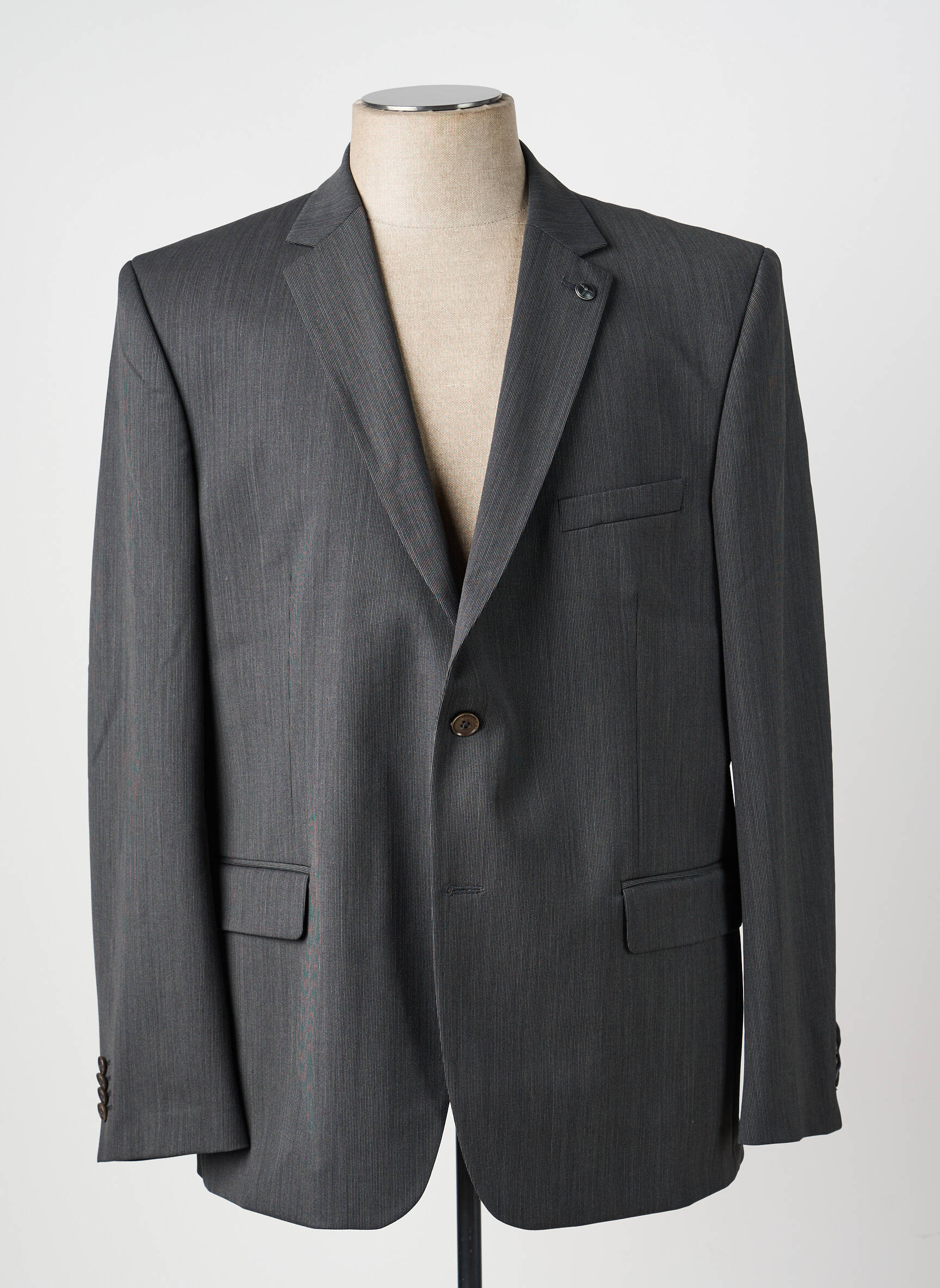 Blazer tissage chiné gris BRUNO SAINT HILAIRE homme