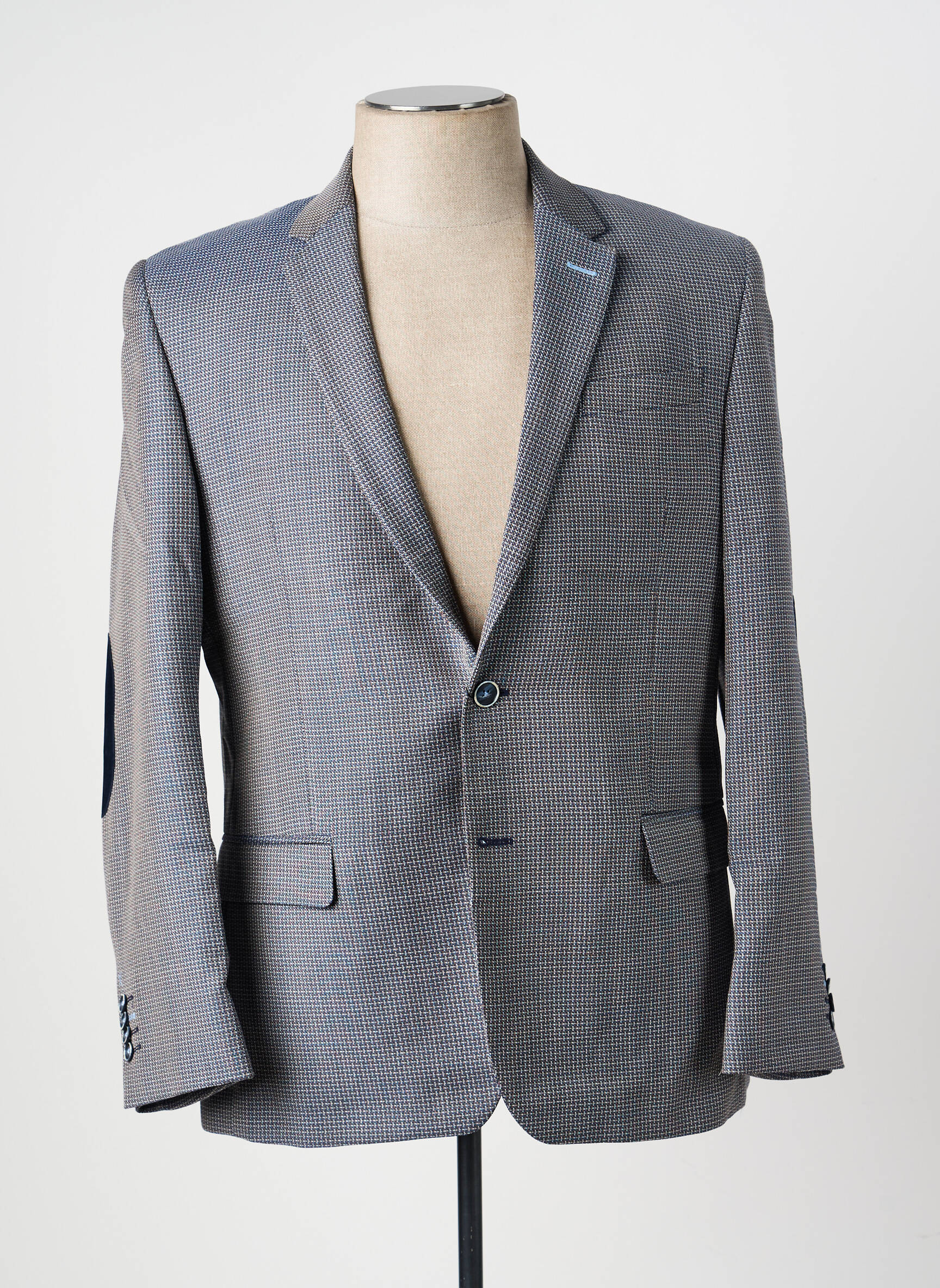 Blazer tissage chiné bleu MONSIEUR HECTOR homme