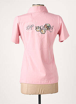 Polo broderie manches courtes rose COMPTOIR DU RUGBY femme
