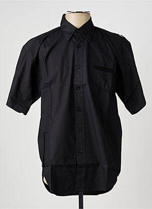 Chemise manches courtes coupe droite noir QUINZE & TREIZE homme