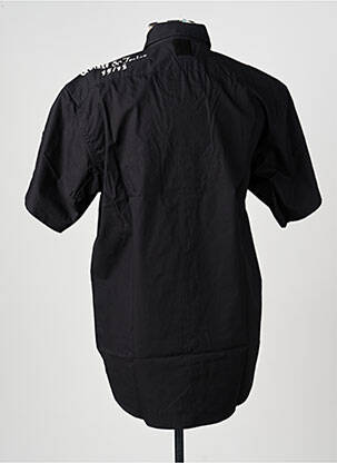 Chemise manches courtes coupe droite noir QUINZE & TREIZE homme