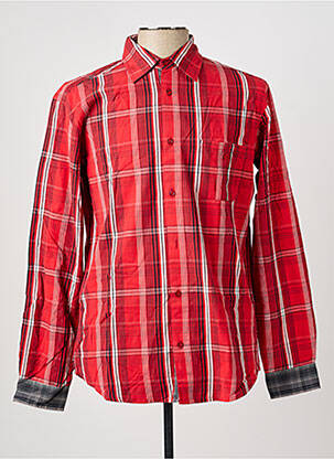 Chemise manches longues poches rouge ERIC TABARLY homme