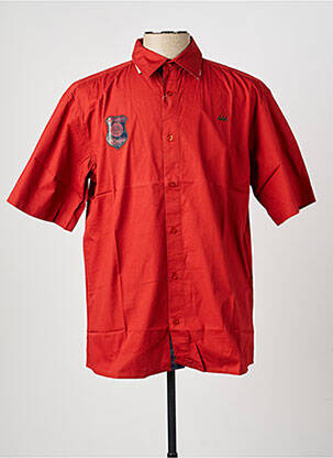 Chemise manches courtes coupe droite orange ERIC TABARLY homme