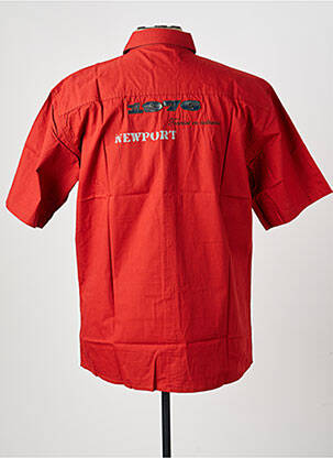 Chemise manches courtes coupe droite orange ERIC TABARLY homme