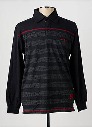 Polo manches longues manches longues noir HAKA DANCE homme