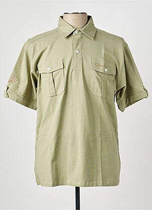 Polo tissage jersey manches courtes vert CLOUD'S homme