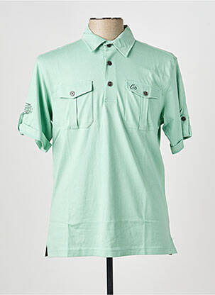 Polo tissage jersey manches courtes vert CLOUD'S homme