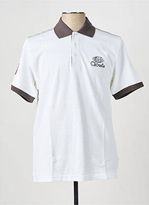 Polo stretch manches courtes blanc CLOUD'S homme