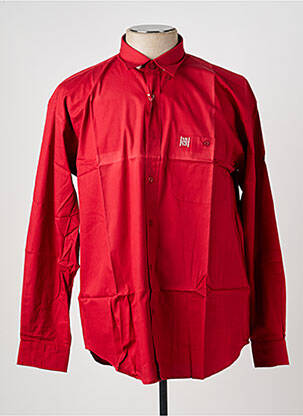 Chemise manches longues poches rouge QUINZE & TREIZE homme
