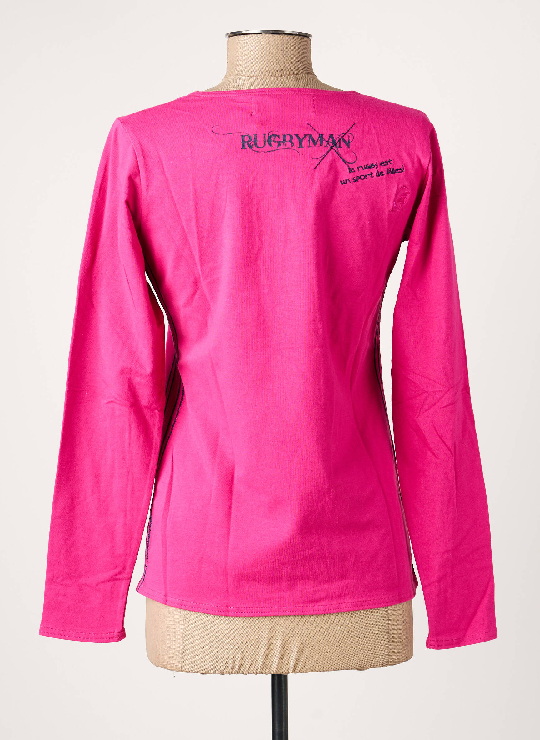 T-shirt manches longues manches longues rose COMPTOIR DU RUGBY femme