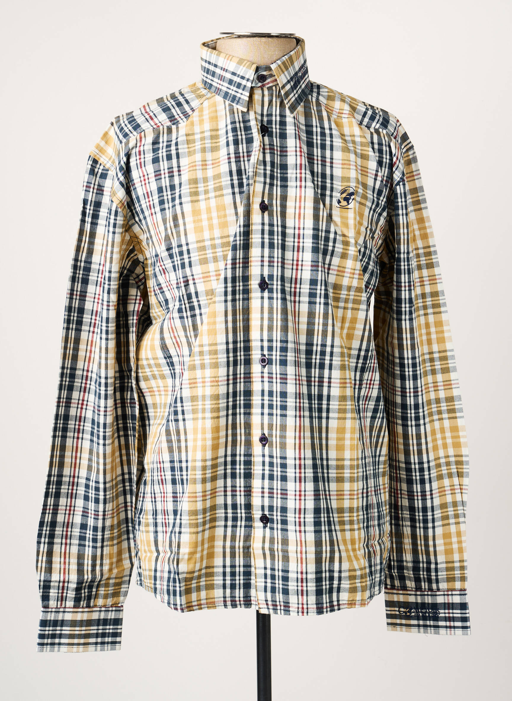 Chemise manches longues imprimé écossais jaune COMPTOIR DU RUGBY homme