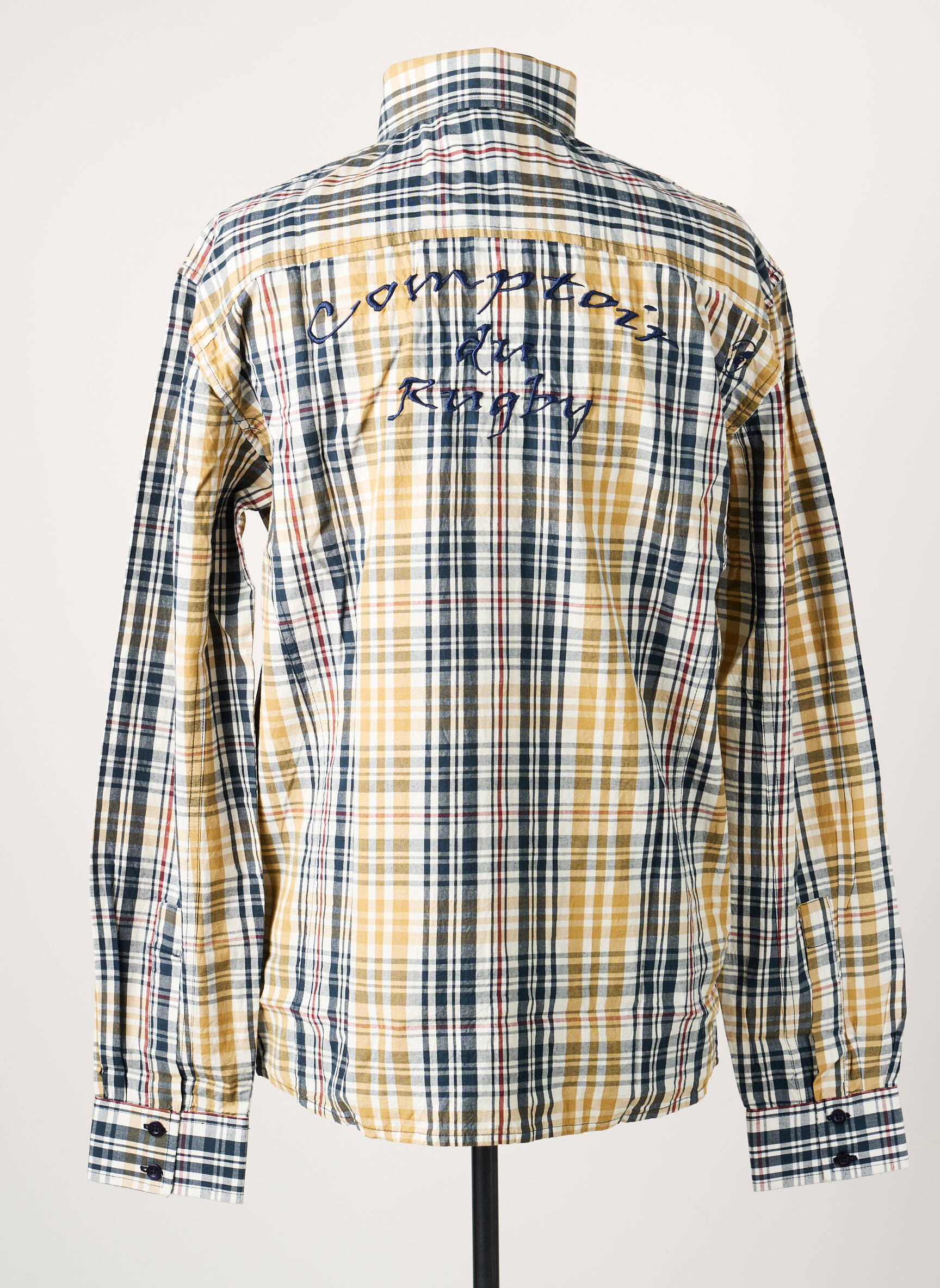 Chemise manches longues imprimé écossais jaune COMPTOIR DU RUGBY homme