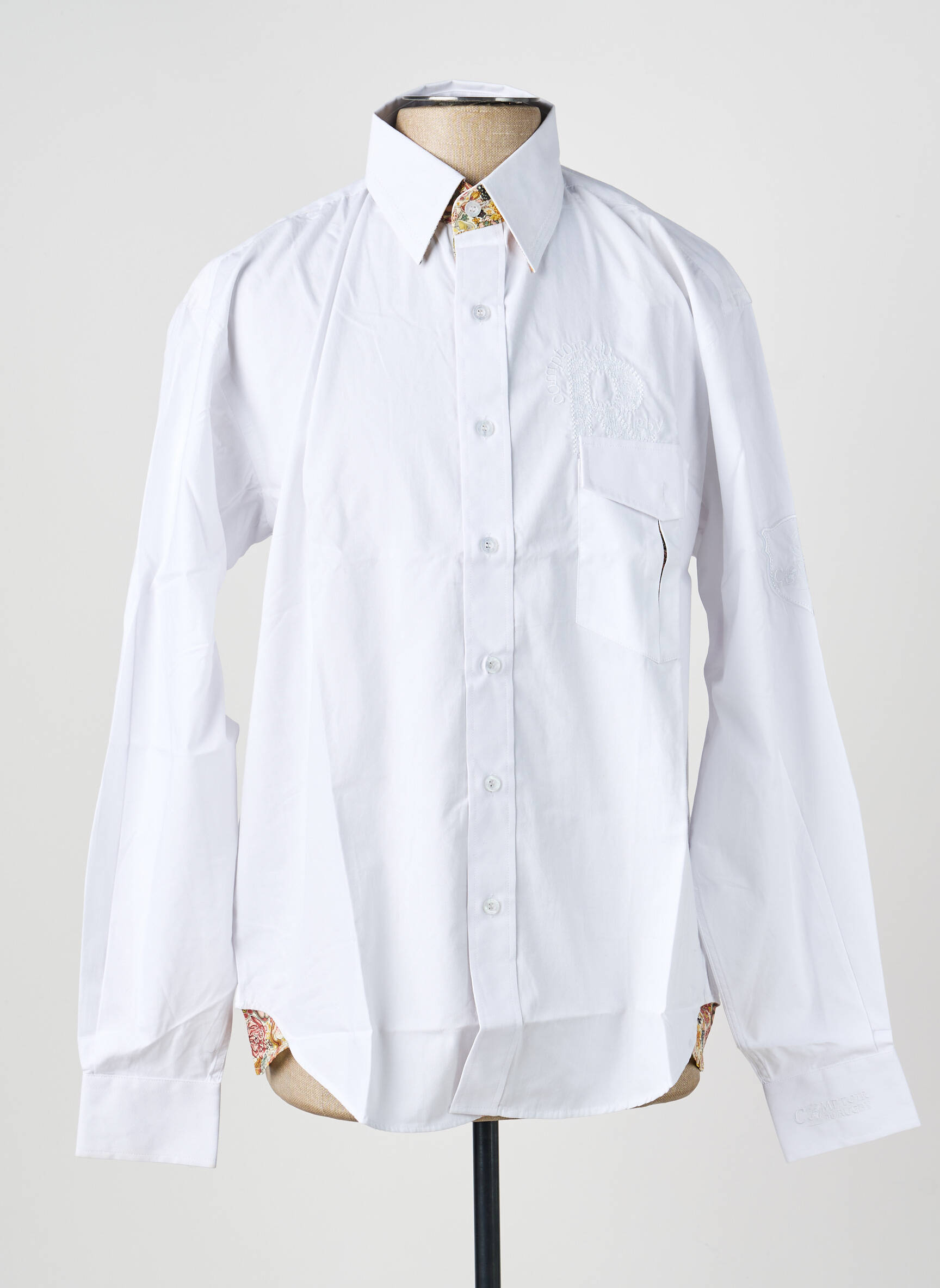 Chemise manches longues coupe cintrée blanc COMPTOIR DU RUGBY homme