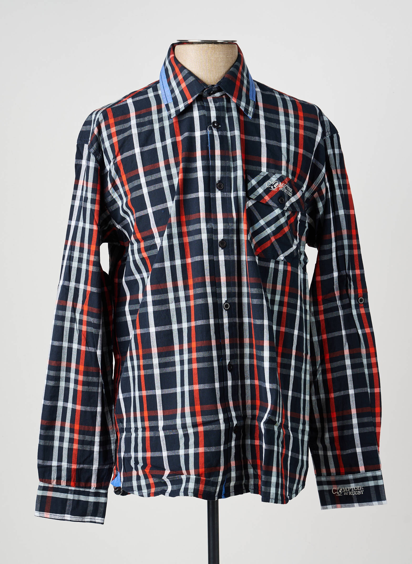 Chemise manches longues poches bleu COMPTOIR DU RUGBY homme