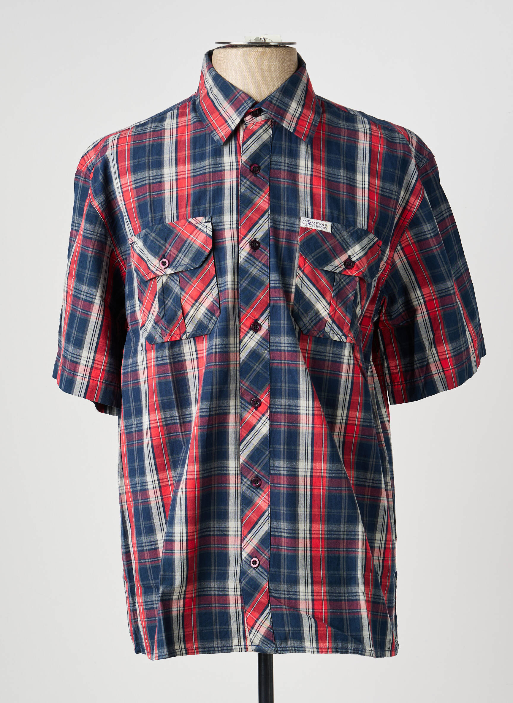 Chemise manches courtes poches bleu COMPTOIR DU RUGBY homme