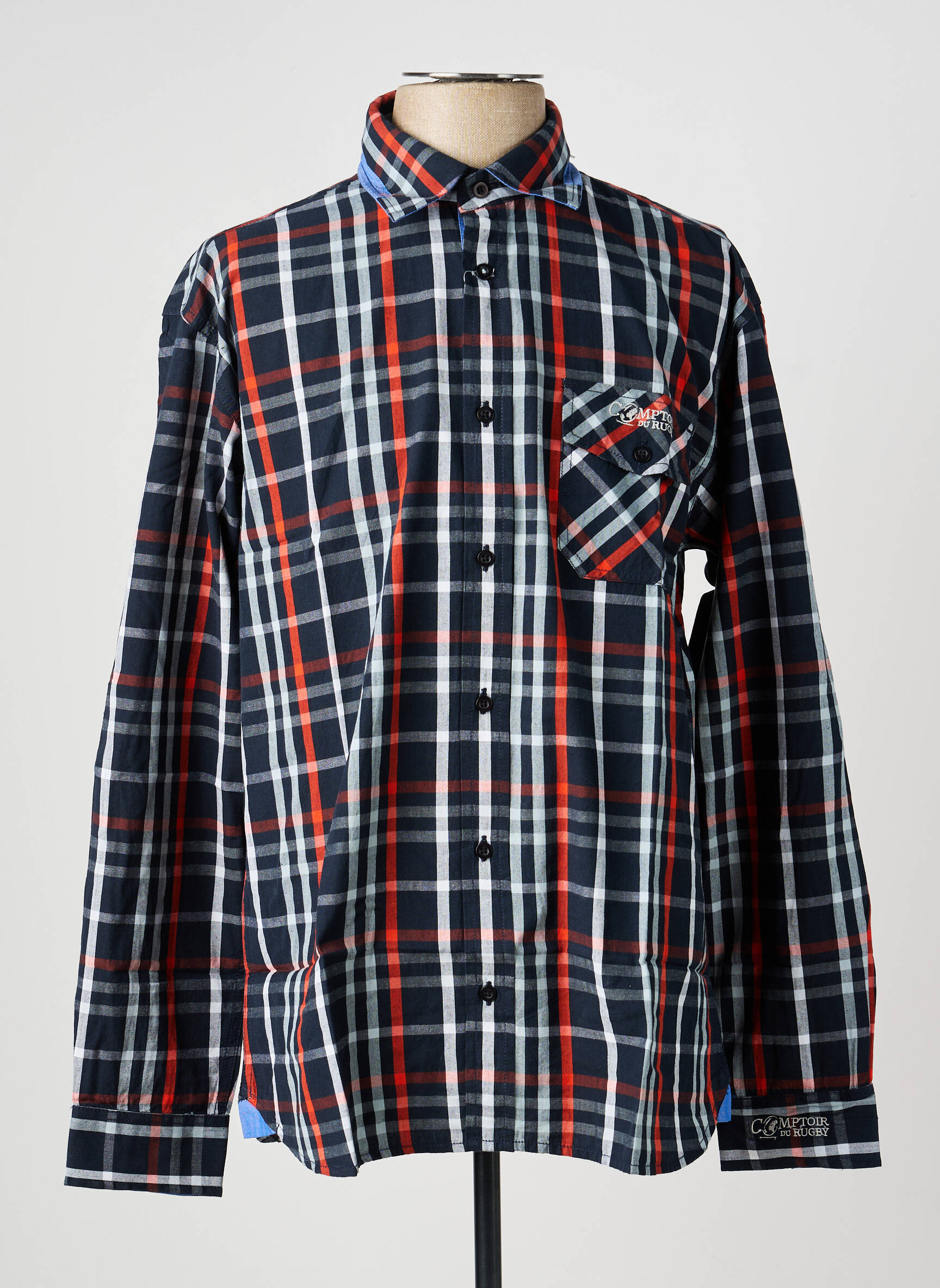 Chemise manches longues poches bleu COMPTOIR DU RUGBY homme