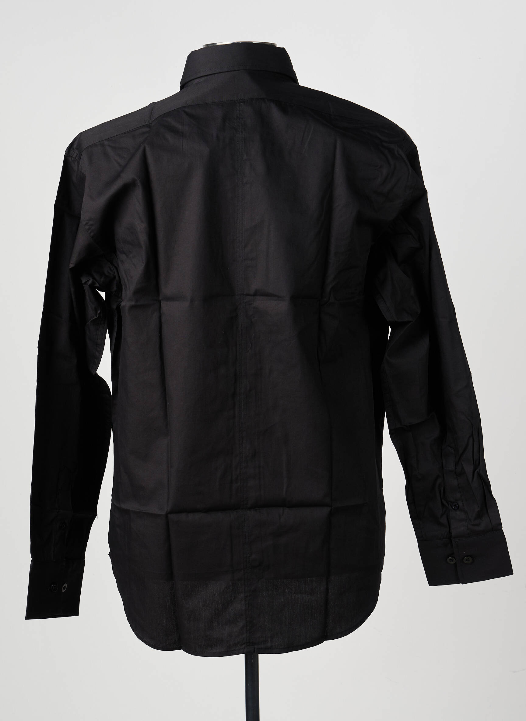Chemise manches longues coupe cintrée noir QUINZE & TREIZE homme