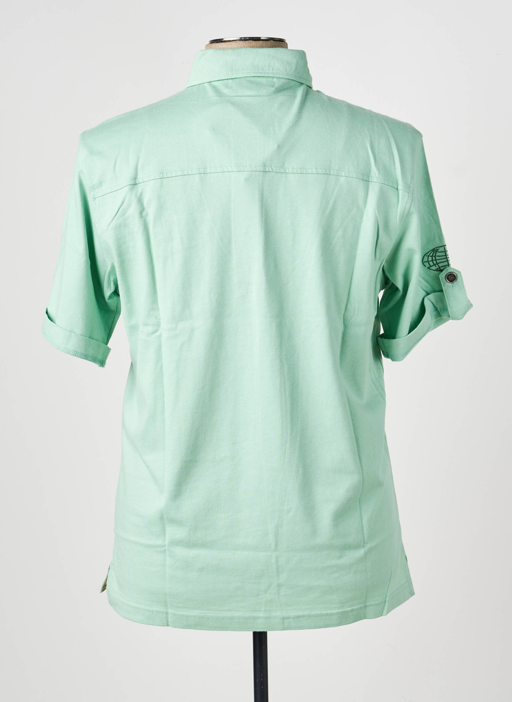 Polo tissage jersey manches courtes vert CLOUD'S homme