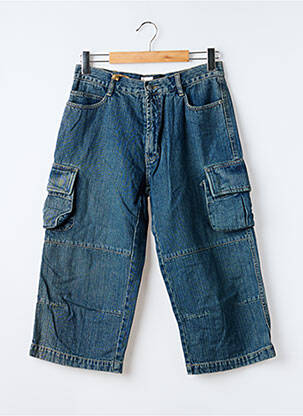 Bermuda coupe droite taille normale bleu QUINZE & TREIZE femme