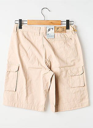Bermuda tissage popeline taille normale beige QUINZE & TREIZE homme