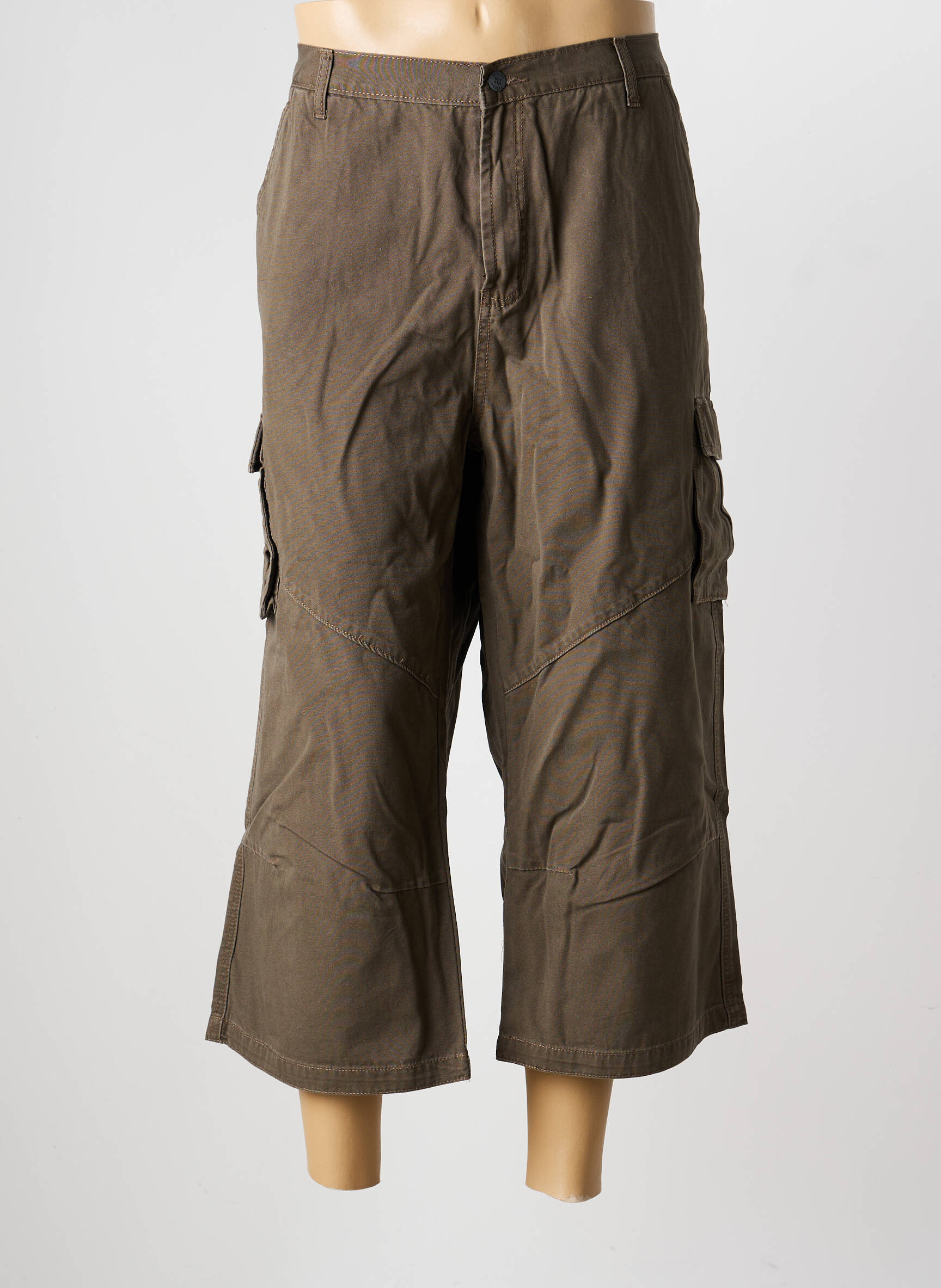 Pantacourt coupe droite taille normale marron QUINZE & TREIZE femme