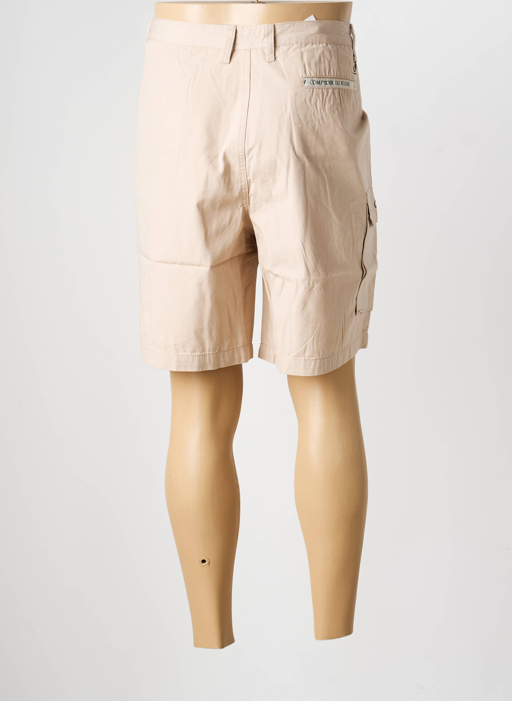 Bermuda tissage popeline taille normale beige COMPTOIR DU RUGBY homme