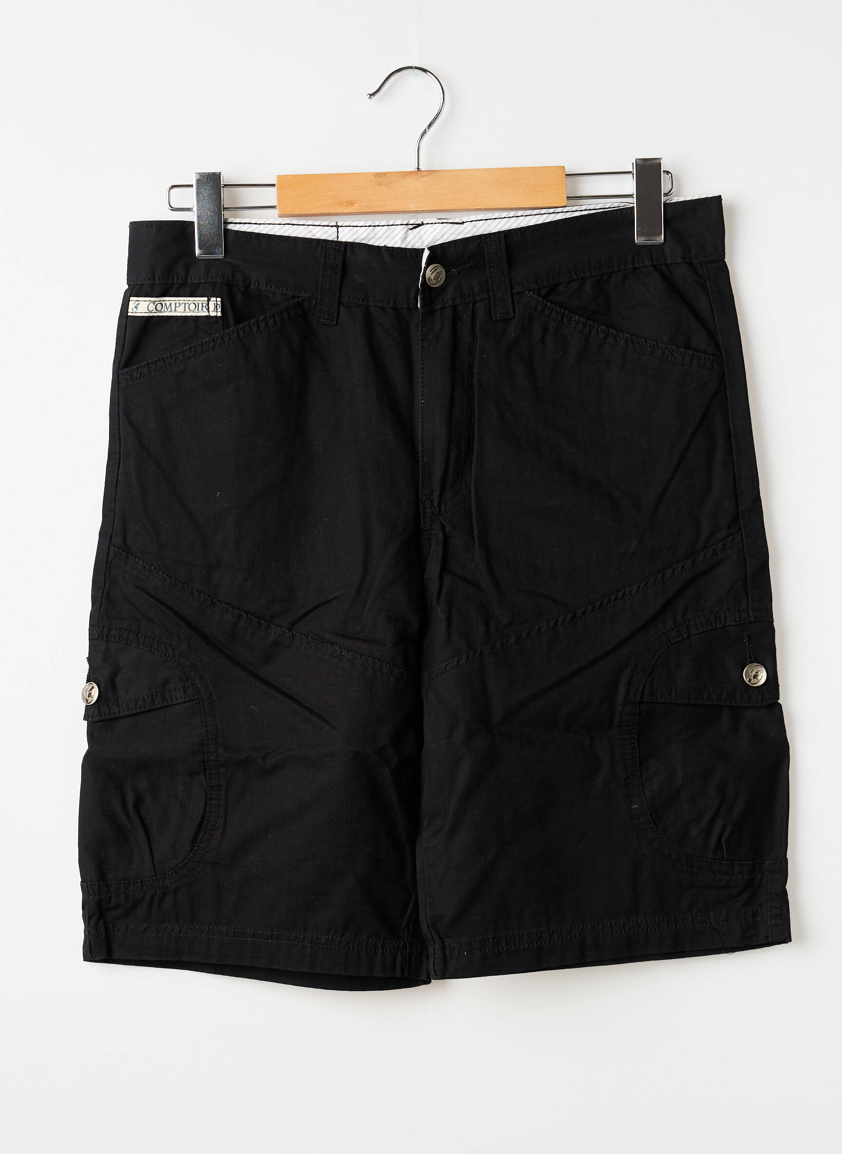 Bermuda tissage popeline taille normale noir COMPTOIR DU RUGBY homme