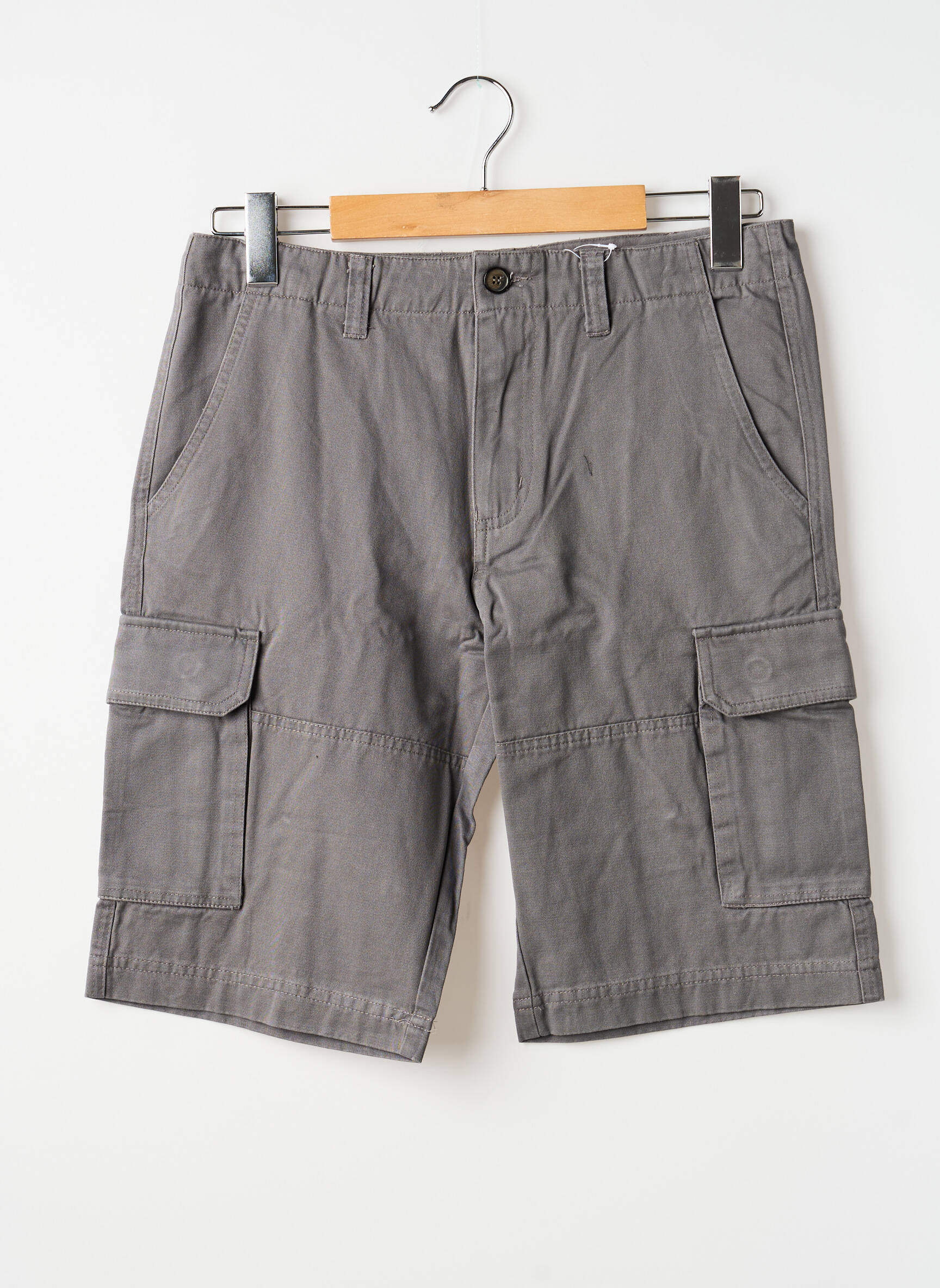Bermuda coupe droite taille normale gris QUINZE & TREIZE homme