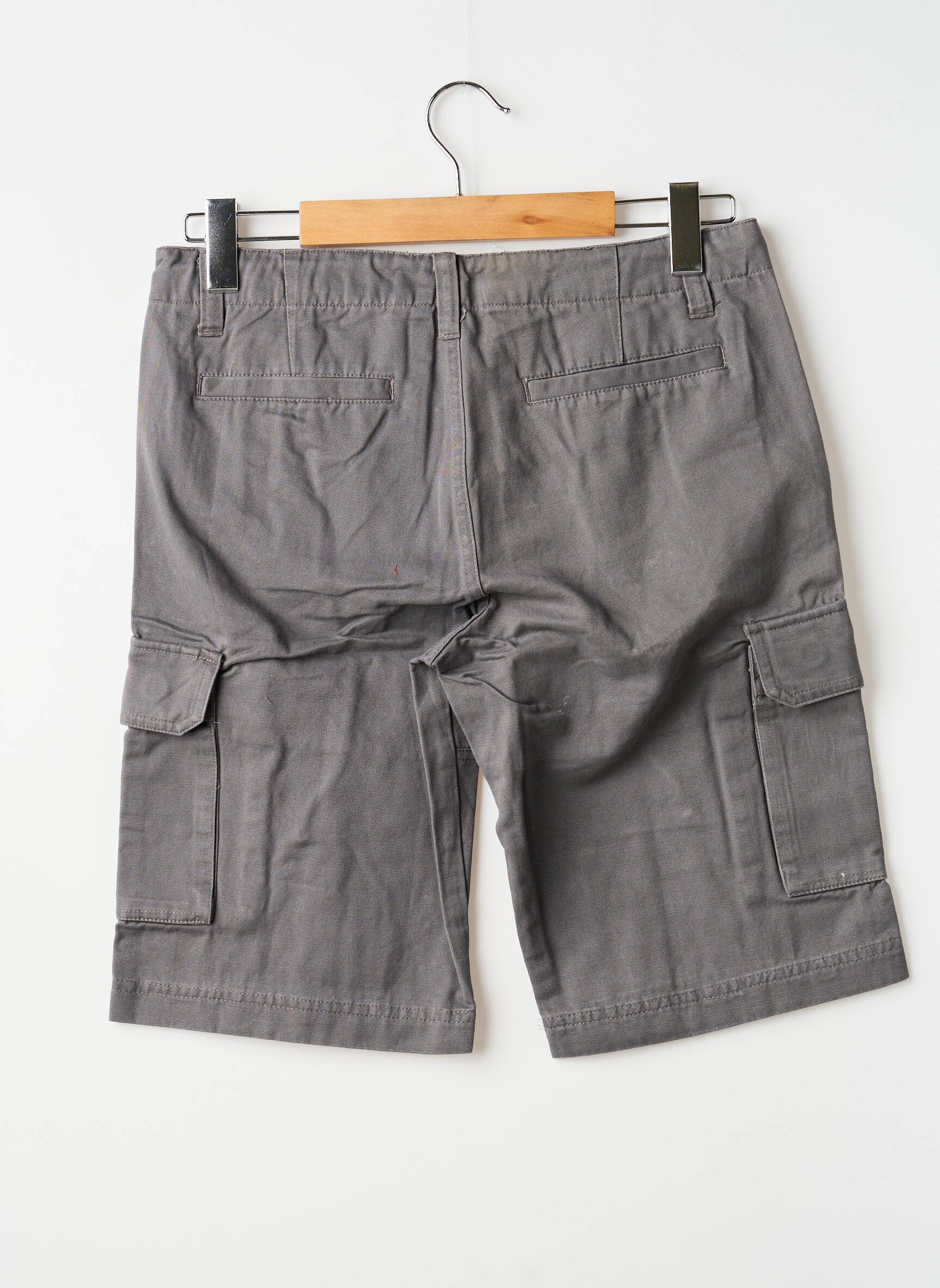 Bermuda coupe droite taille normale gris QUINZE & TREIZE homme