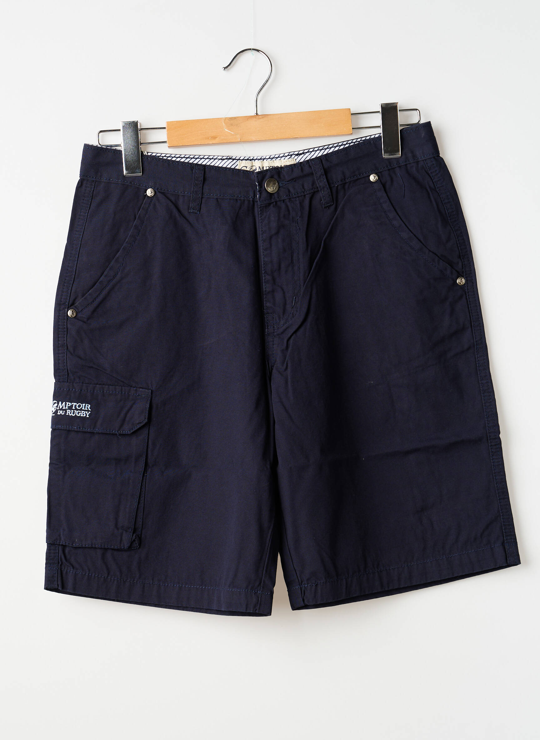 Bermuda tissage popeline taille normale bleu COMPTOIR DU RUGBY homme