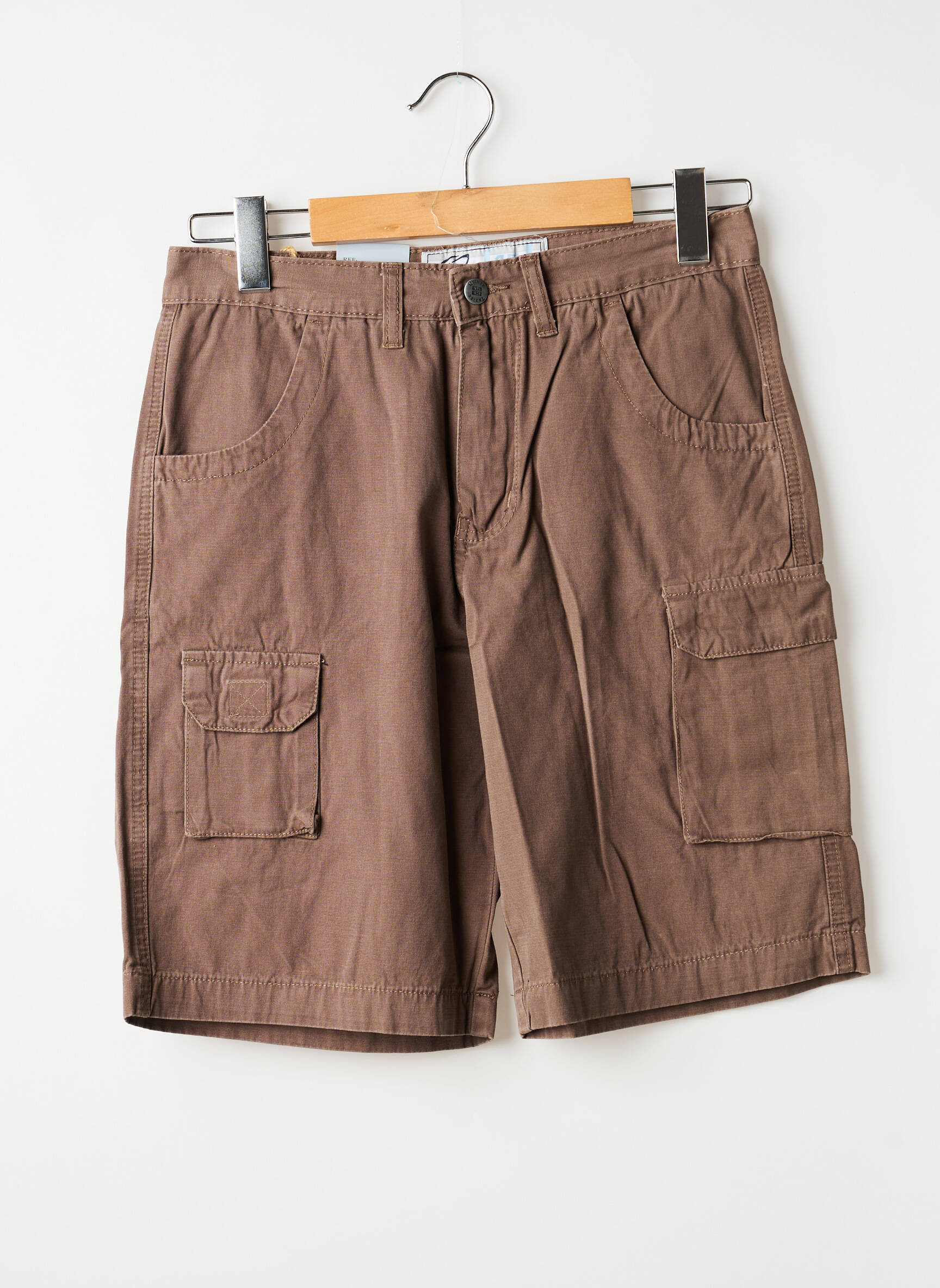 Bermuda tissage popeline taille normale marron COMPTOIR DU RUGBY homme