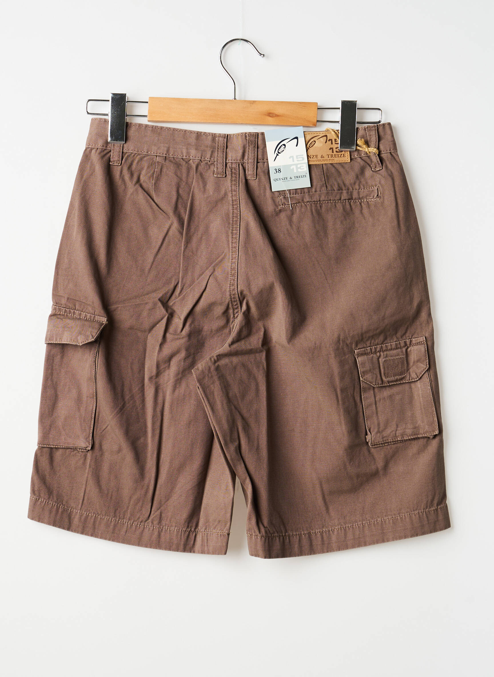 Bermuda tissage popeline taille normale marron COMPTOIR DU RUGBY homme
