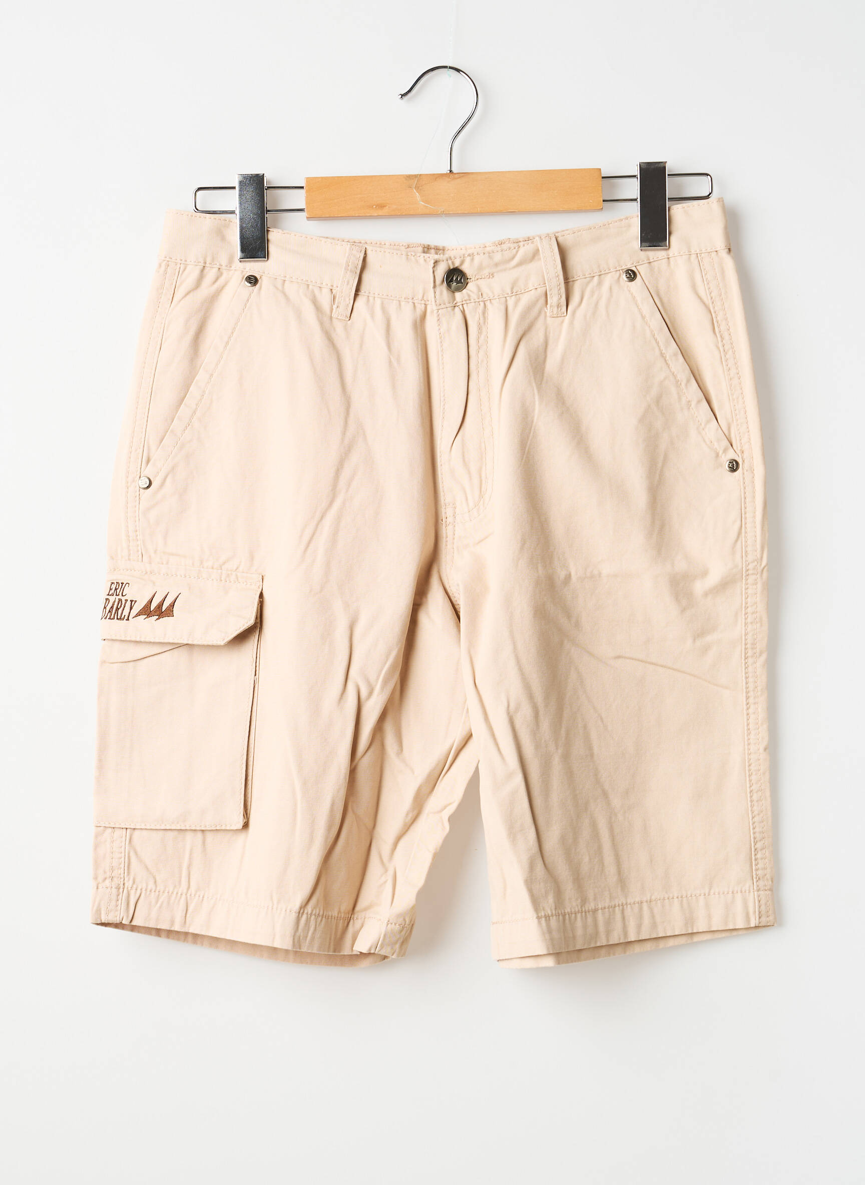Bermuda tissage popeline taille normale beige ERIC TABARLY homme