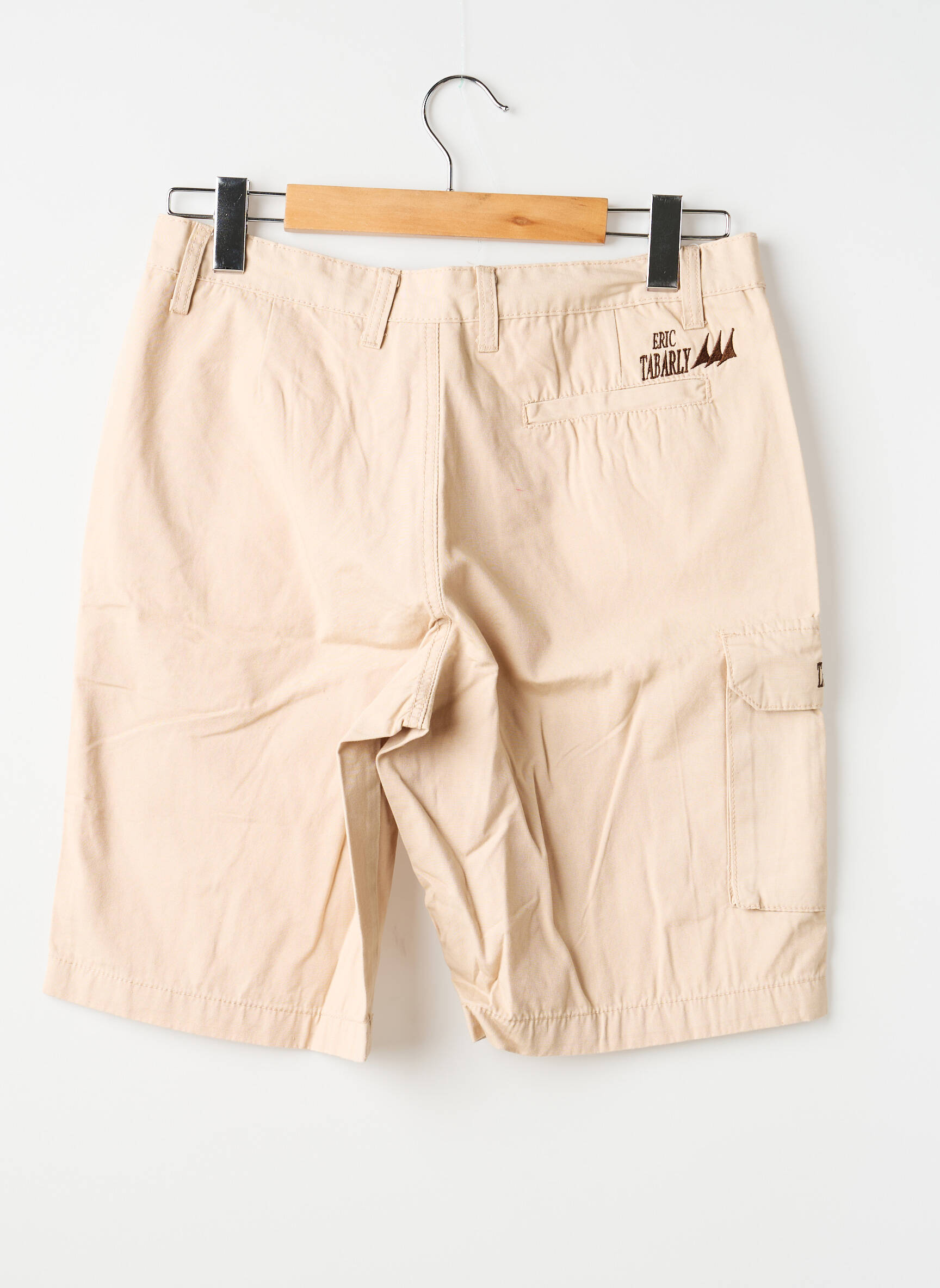 Bermuda tissage popeline taille normale beige ERIC TABARLY homme