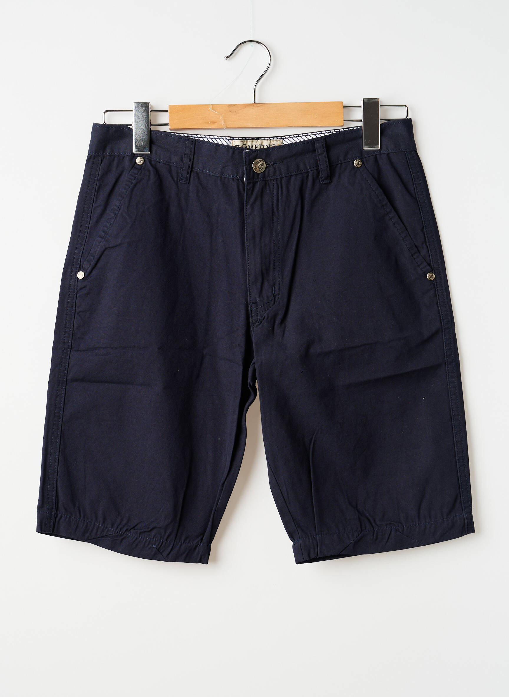 Bermuda tissage popeline taille normale bleu COMPTOIR DU RUGBY homme